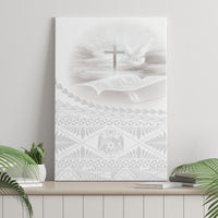 Tonga White Sunday Fakame Canvas Wall Art Tokelaufeletoa Kupesi