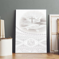 Tonga White Sunday Fakame Canvas Wall Art Tokelaufeletoa Kupesi