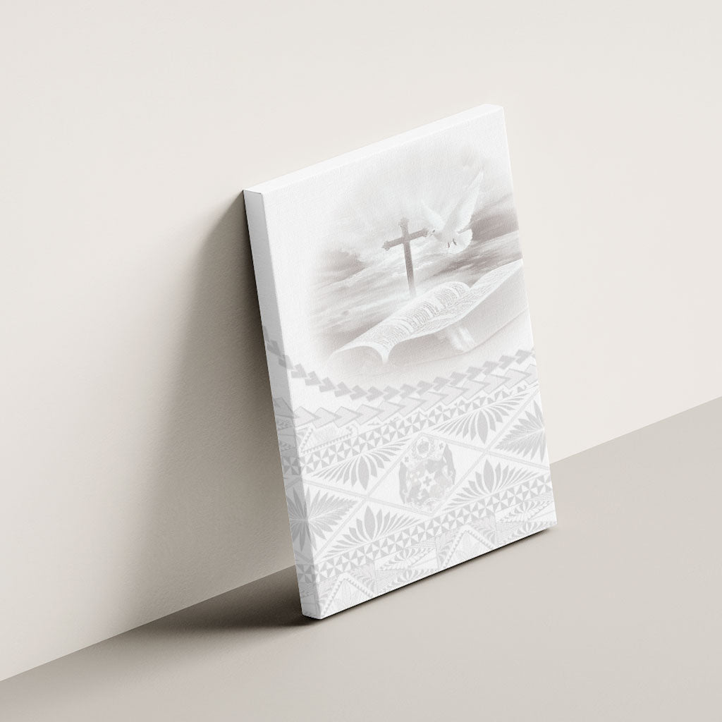 Tonga White Sunday Fakame Canvas Wall Art Tokelaufeletoa Kupesi