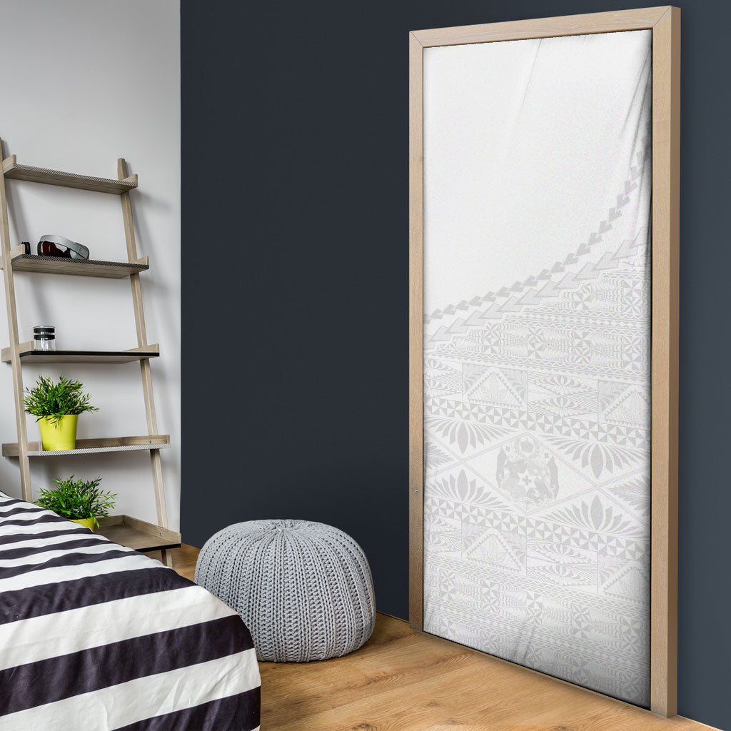 Tonga White Sunday Fakame Door Cover Tokelaufeletoa Kupesi