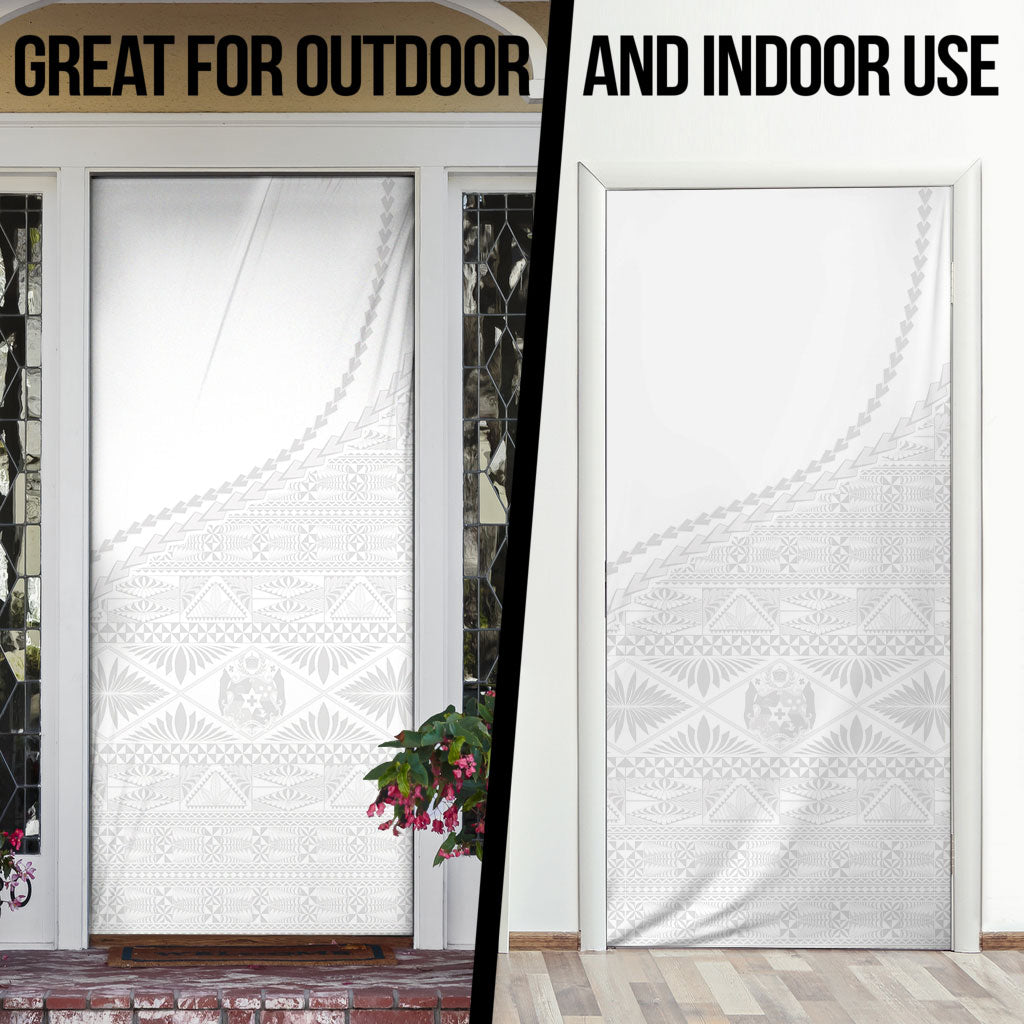 Tonga White Sunday Fakame Door Cover Tokelaufeletoa Kupesi