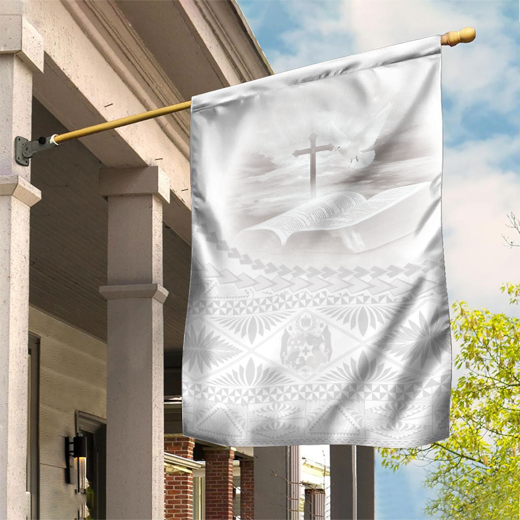 Tonga White Sunday Fakame Garden Flag Tokelaufeletoa Kupesi