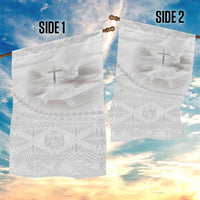 Tonga White Sunday Fakame Garden Flag Tokelaufeletoa Kupesi