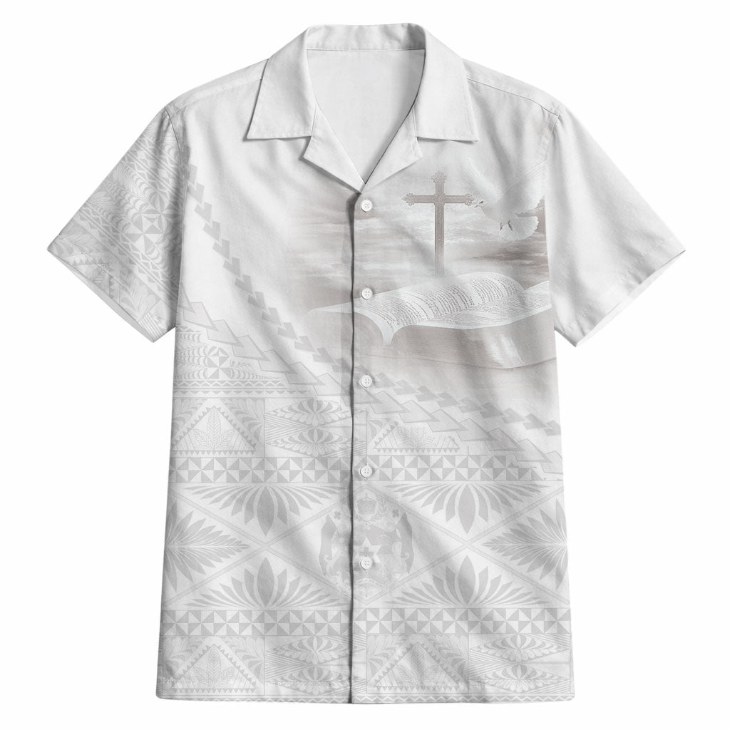 Tonga White Sunday Fakame Hawaiian Shirt Tokelaufeletoa Kupesi
