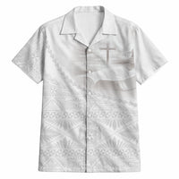 Tonga White Sunday Fakame Hawaiian Shirt Tokelaufeletoa Kupesi