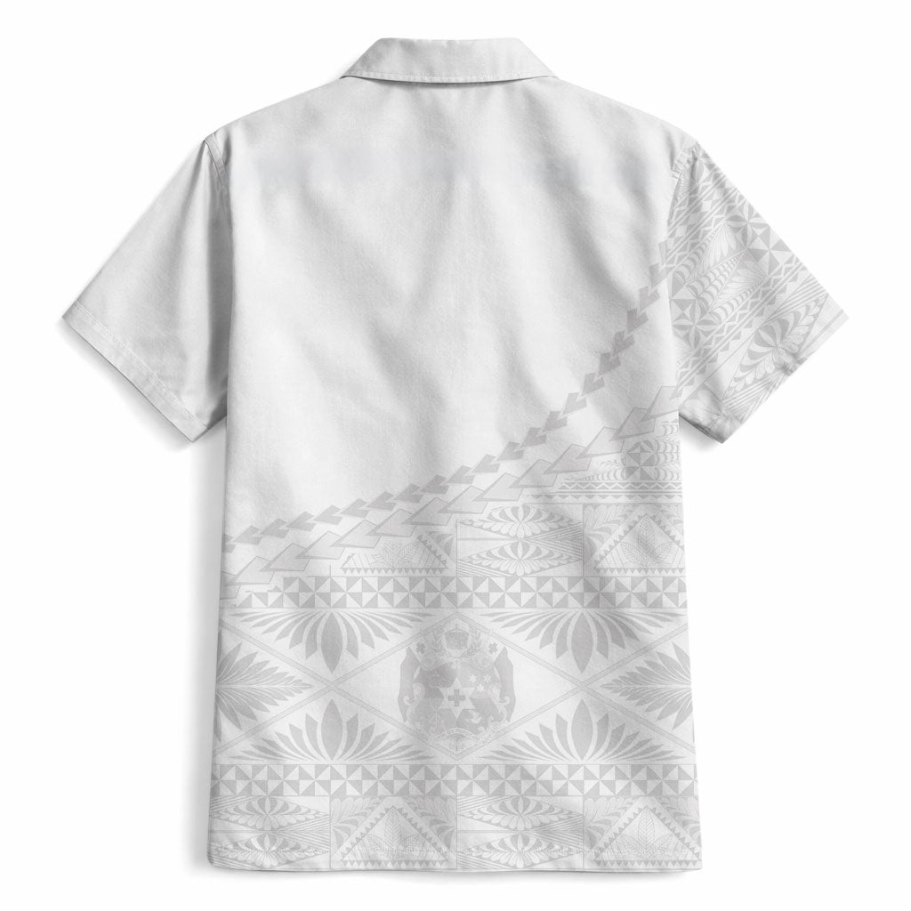 Tonga White Sunday Fakame Hawaiian Shirt Tokelaufeletoa Kupesi