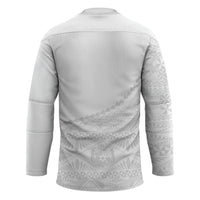 Tonga White Sunday Fakame Hockey Jersey Tokelaufeletoa Kupesi