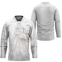 Tonga White Sunday Fakame Hockey Jersey Tokelaufeletoa Kupesi