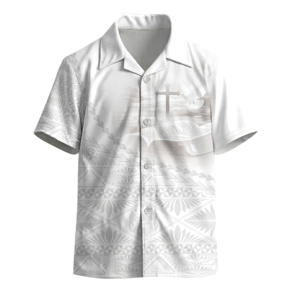 Tonga White Sunday Fakame Kid Hawaiian Shirt Tokelaufeletoa Kupesi