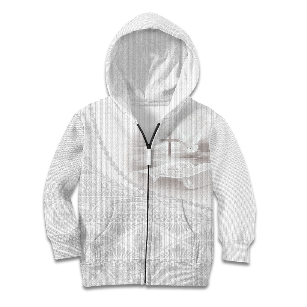 Tonga White Sunday Fakame Kid Hoodie Tokelaufeletoa Kupesi