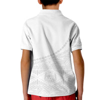 Tonga White Sunday Fakame Kid Polo Shirt Tokelaufeletoa Kupesi
