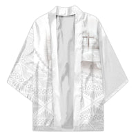 Tonga White Sunday Fakame Kimono Tokelaufeletoa Kupesi