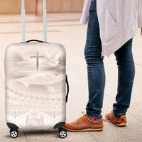 Tonga White Sunday Fakame Luggage Cover Tokelaufeletoa Kupesi