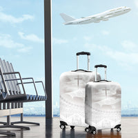 Tonga White Sunday Fakame Luggage Cover Tokelaufeletoa Kupesi
