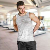 Tonga White Sunday Fakame Men Tank Top Tokelaufeletoa Kupesi