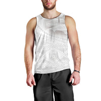 Tonga White Sunday Fakame Men Tank Top Tokelaufeletoa Kupesi