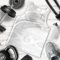 Tonga White Sunday Fakame Men Tank Top Tokelaufeletoa Kupesi