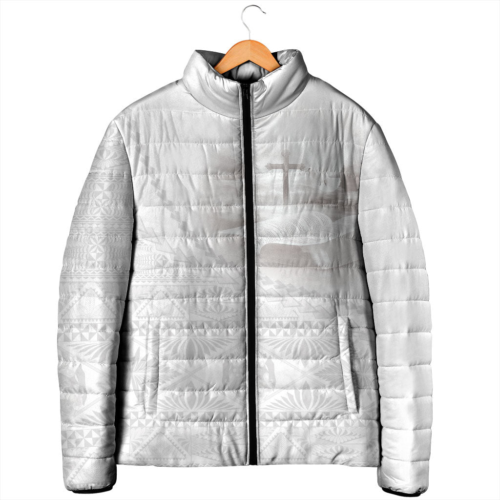 Tonga White Sunday Fakame Padded Jacket Tokelaufeletoa Kupesi