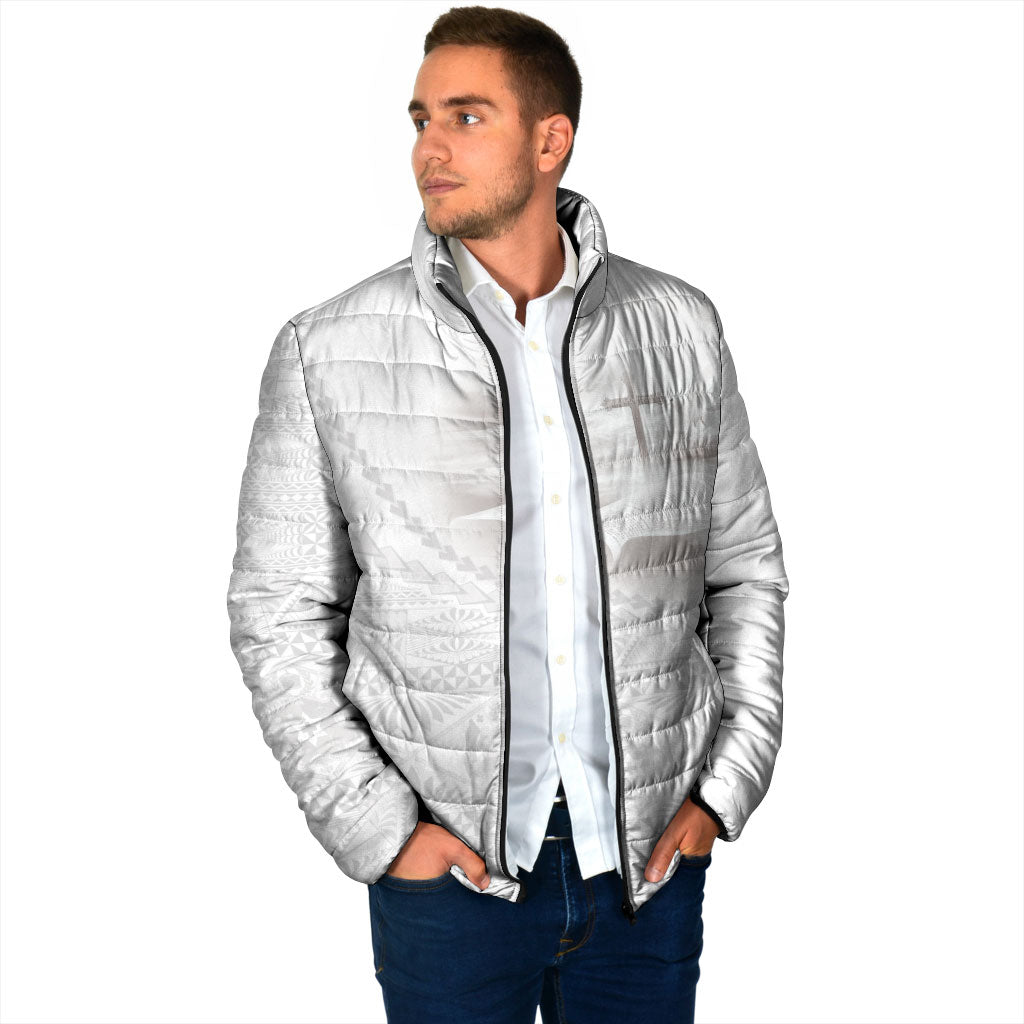 Tonga White Sunday Fakame Padded Jacket Tokelaufeletoa Kupesi