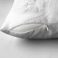 Tonga White Sunday Fakame Pillow Cover Tokelaufeletoa Kupesi