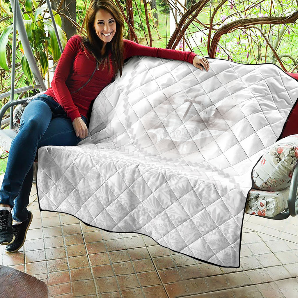 Tonga White Sunday Fakame Quilt Tokelaufeletoa Kupesi