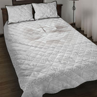 Tonga White Sunday Fakame Quilt Bed Set Tokelaufeletoa Kupesi