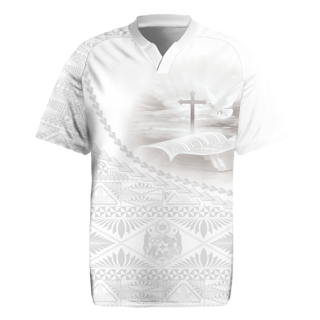 Tonga White Sunday Fakame Rugby Jersey Tokelaufeletoa Kupesi