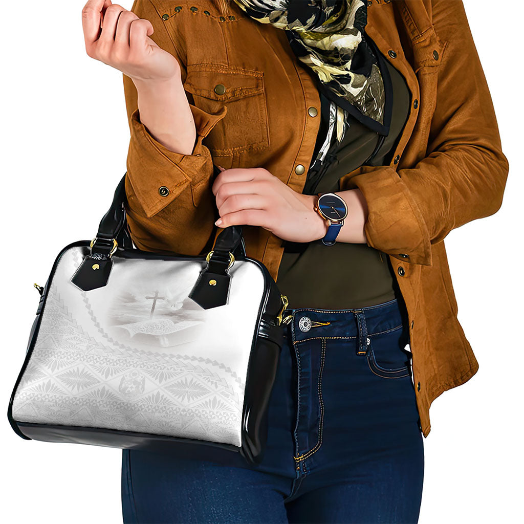Tonga White Sunday Fakame Shoulder Handbag Tokelaufeletoa Kupesi
