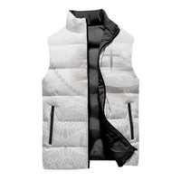 Tonga White Sunday Fakame Sleeveless Puffer Jacket Tokelaufeletoa Kupesi