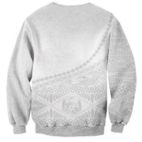 Tonga White Sunday Fakame Sweatshirt Tokelaufeletoa Kupesi