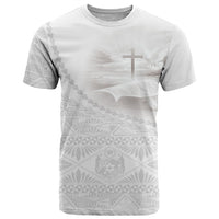 Tonga White Sunday Fakame T Shirt Tokelaufeletoa Kupesi