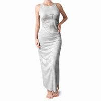 Tonga White Sunday Fakame Tank Maxi Dress Tokelaufeletoa Kupesi