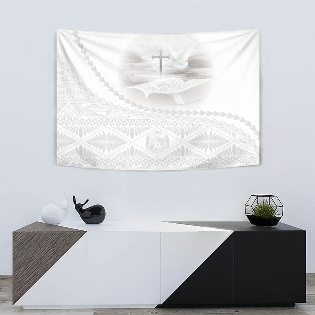 Tonga White Sunday Fakame Tapestry Tokelaufeletoa Kupesi