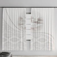 Tonga White Sunday Fakame Window Curtain Tokelaufeletoa Kupesi