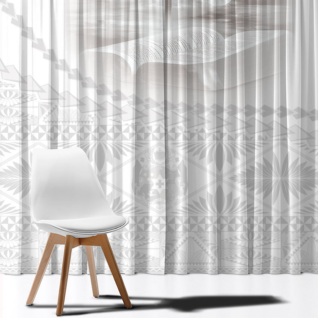 Tonga White Sunday Fakame Window Curtain Tokelaufeletoa Kupesi