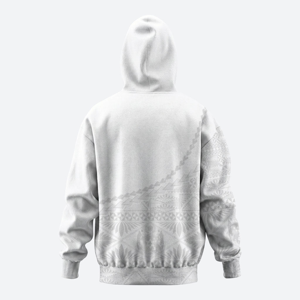 Tonga White Sunday Fakame Zip Hoodie Tokelaufeletoa Kupesi