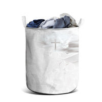 Niue White Sunday Tapu Fanau Laundry Basket Fiti Pua Mix Hiapo Tapa