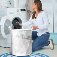 Niue White Sunday Tapu Fanau Laundry Basket Fiti Pua Mix Hiapo Tapa