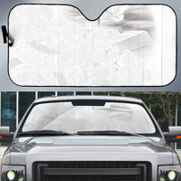 Niue White Sunday Tapu Fanau Auto Sun Shade Fiti Pua Mix Hiapo Tapa