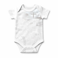 Niue White Sunday Tapu Fanau Baby Onesie Fiti Pua Mix Hiapo Tapa