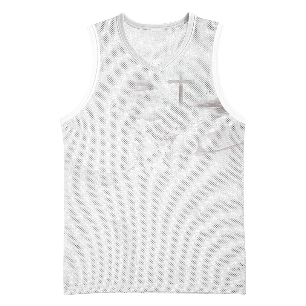 Niue White Sunday Tapu Fanau Basketball Jersey Fiti Pua Mix Hiapo Tapa