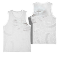 Niue White Sunday Tapu Fanau Basketball Jersey Fiti Pua Mix Hiapo Tapa