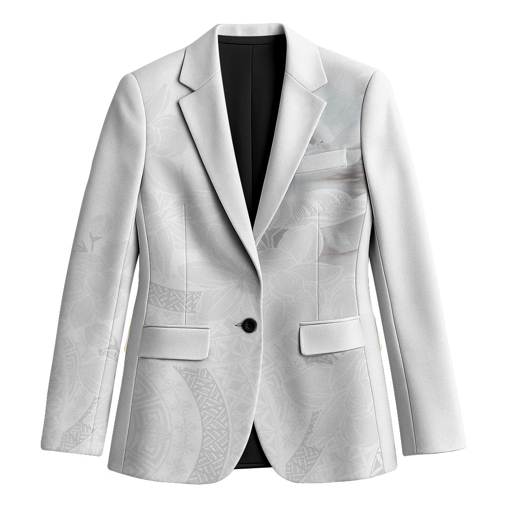 Niue White Sunday Tapu Fanau Blazer Fiti Pua Mix Hiapo Tapa
