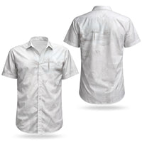 Niue White Sunday Tapu Fanau Couples Matching Puletasi and Hawaiian Shirt Fiti Pua Mix Hiapo Tapa