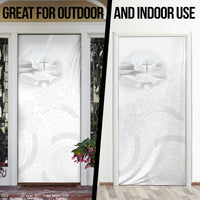 Niue White Sunday Tapu Fanau Door Cover Fiti Pua Mix Hiapo Tapa