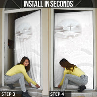 Niue White Sunday Tapu Fanau Door Cover Fiti Pua Mix Hiapo Tapa