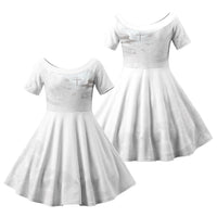 Niue White Sunday Tapu Fanau Family Matching Summer Maxi Dress and Hawaiian Shirt Fiti Pua Mix Hiapo Tapa