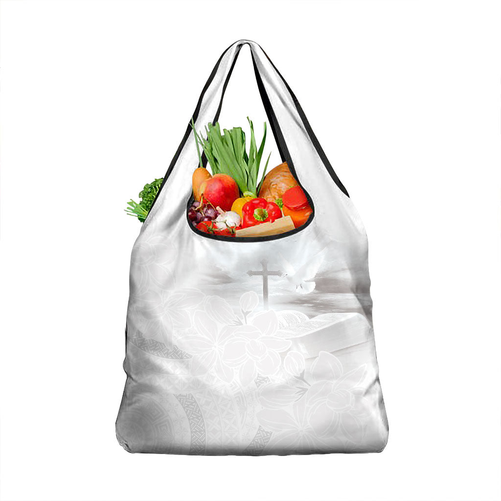 Niue White Sunday Tapu Fanau Grocery Bag Fiti Pua Mix Hiapo Tapa