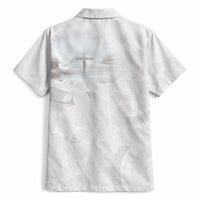 Niue White Sunday Tapu Fanau Hawaiian Shirt Fiti Pua Mix Hiapo Tapa