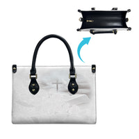 Niue White Sunday Tapu Fanau Leather Bag Fiti Pua Mix Hiapo Tapa